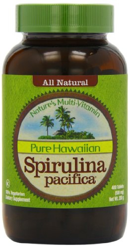All Natural Pure Hawaiian Spirulina pacifica (NetWt 200g / 400 Tablets- 500mg) -
