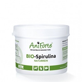 AniForte Bio-Spirulina 100 g - versch. Größen - Vitalstoffe Ergänzung rohes Futter- Naturprodukt für Hunde, Katzen und Pferde -