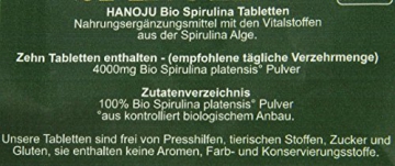 Hanoju Spirulina 400 mg 1250 Tabletten, 1er Pack (1 x 500 g) - 