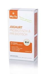 My.Yo Joghurtpulver Pro- und Prebiotisch, Joghurtferment zur Joghurtherstellung, 6 Beutel, Bio-Zertifiziert -