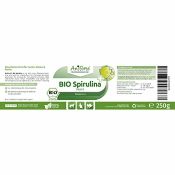AniForte Bio-Spirulina 250 g - versch. Größen - Vitalstoffe Ergänzung rohes Futter- Naturprodukt für Hunde, Katzen und Pferde - 4