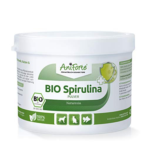 AniForte Bio-Spirulina 250 g - versch. Größen - Vitalstoffe Ergänzung rohes Futter- Naturprodukt für Hunde, Katzen und Pferde - 1