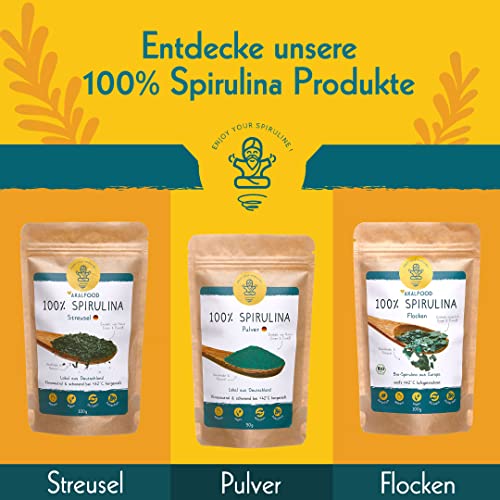100% Algen Deutsche Spirulina Pulver 100 g I Ökologisch angebaute Vitalstoffe voller Nährstoffe in Rohkost Qualität, Glutenfreie Nahrungsergänzung aus Deutschland, Ideal für Sportler und zum Abnehmen - 8