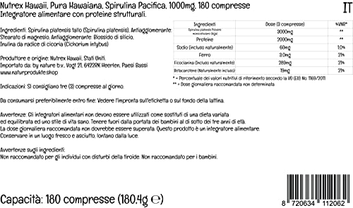 Nutrex Hawaii, Pure Hawaiian Spirulina, 1.000 mg, 180 vegane Tabletten, Laborgeprüft, Glutenfrei, Sojafrei, Vegetarisch - 6