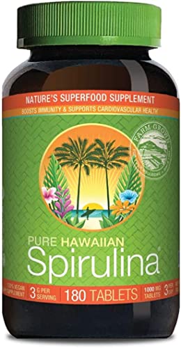 Nutrex Hawaii, Pure Hawaiian Spirulina, 1.000 mg, 180 vegane Tabletten, Laborgeprüft, Glutenfrei, Sojafrei, Vegetarisch - 1